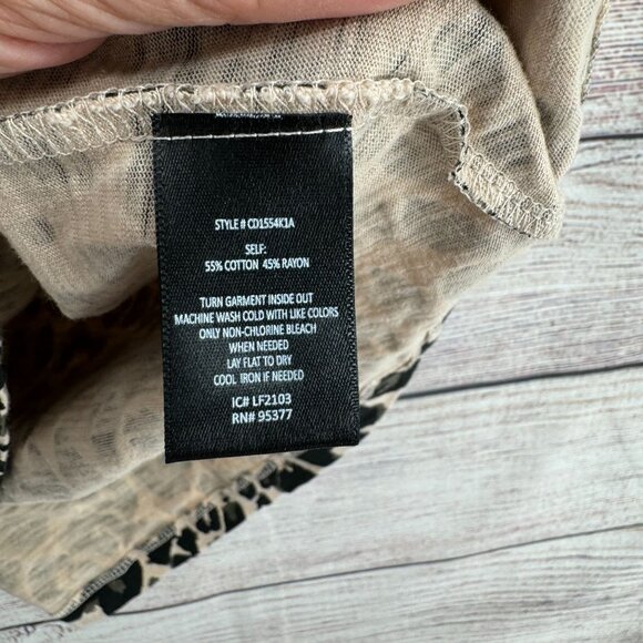 Lot of 2 Sanctuary Animal Print T-Shirt Dresses‎ Women's Size Small Cream/Beige - Picture 13 of 16